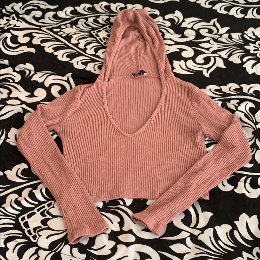Pj crop top with hoodie